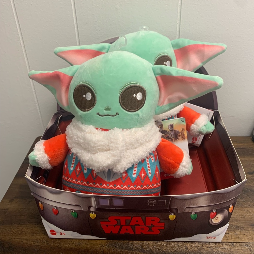 Star Wars The Mandalorian Grogu Holiday Sweater Plush - NWT